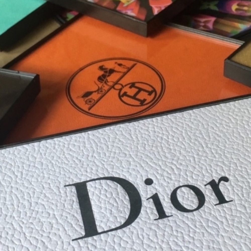 Custom wall art made from authentic designer bags and boxes 🖼️ 🛍️ - Picture 2 of 5
